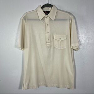Robert Bruce, Sheer Vintage Short Sleeve Polo Shirt. Size Large. Good used cond!